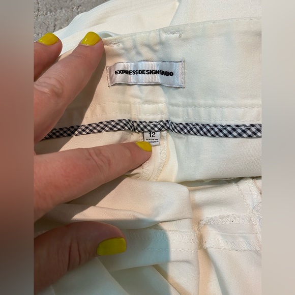 4 Pack Cotton Capri Crop Pants Front Zipper Hook Closure - Black, Khaki, White - Picture 15 of 16